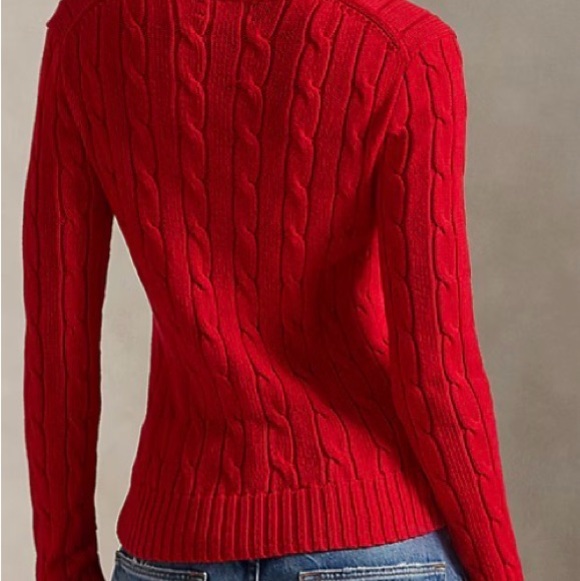Cable-Knit Cotton Crewneck Sweater
Polo Ralph Lauren Red medium - Picture 4 of 12